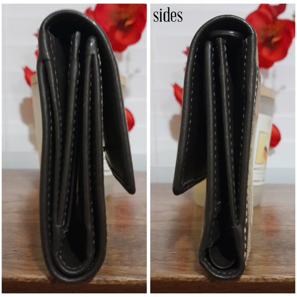 Vintage Coach Trifold Signature Wallet  5 1/4"W x 4" H folded - Picture 7 of 9